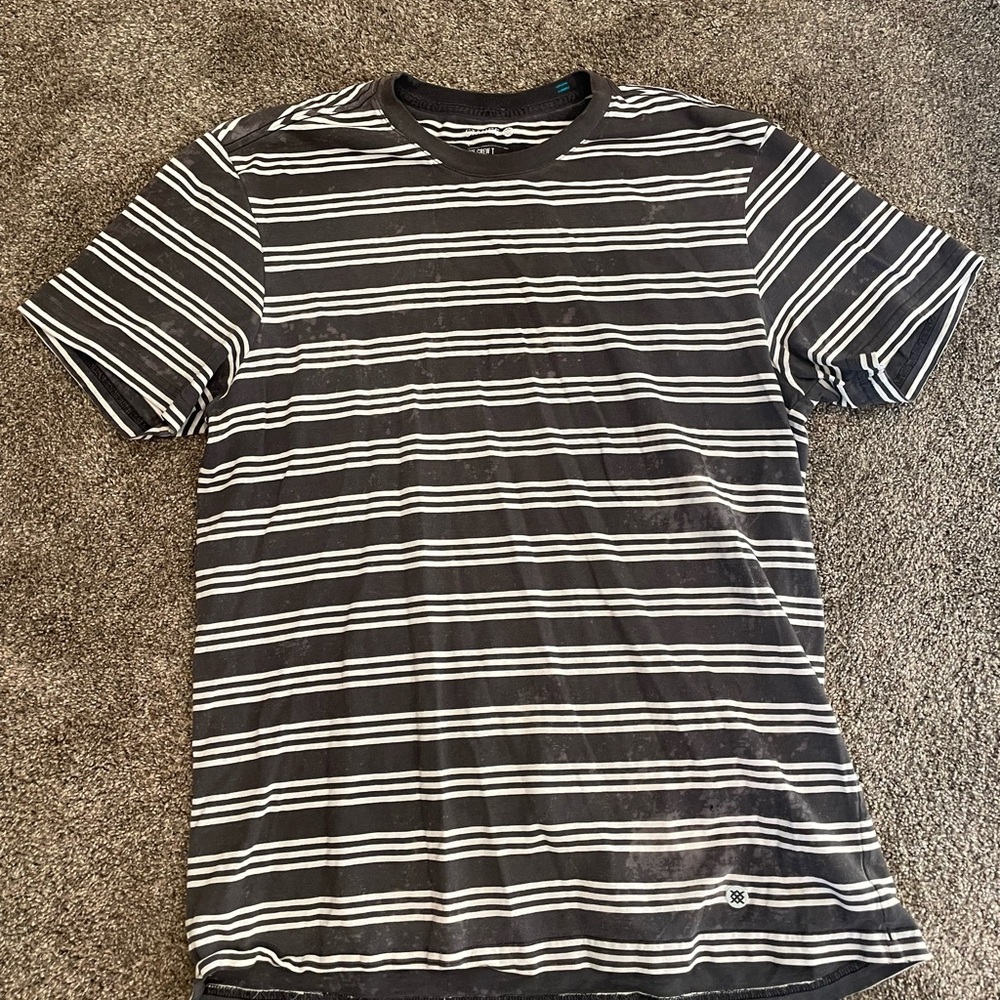 Stance Black and White Striped Tee